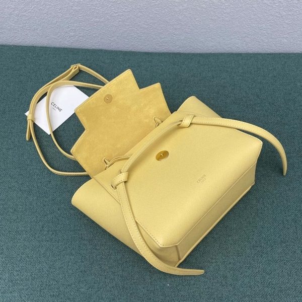 Faux Celine Belt Nano Sac en jaune – Image 10
