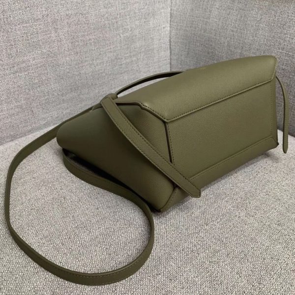 Réplique Celine Micro Belt Sac en vert armée – Image 4