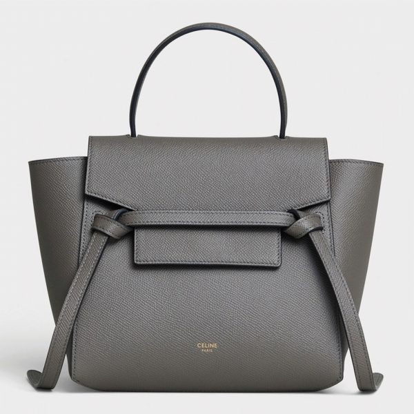 Faux Celine Belt Nano Sac en gris