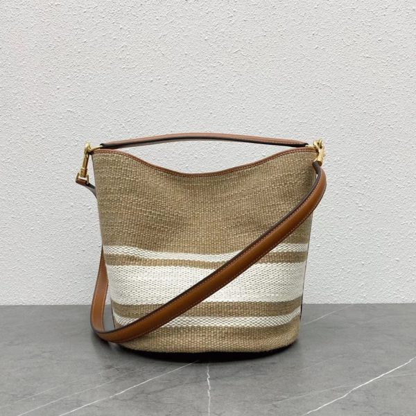 Réplique Celine Bucket 16 Sac en textile avec logo Céline – Image 16