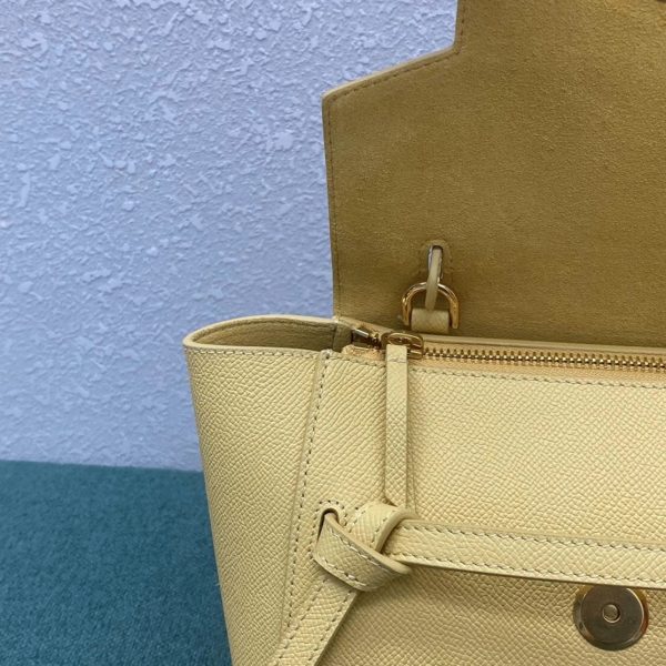 Faux Celine Belt Nano Sac en jaune – Image 9