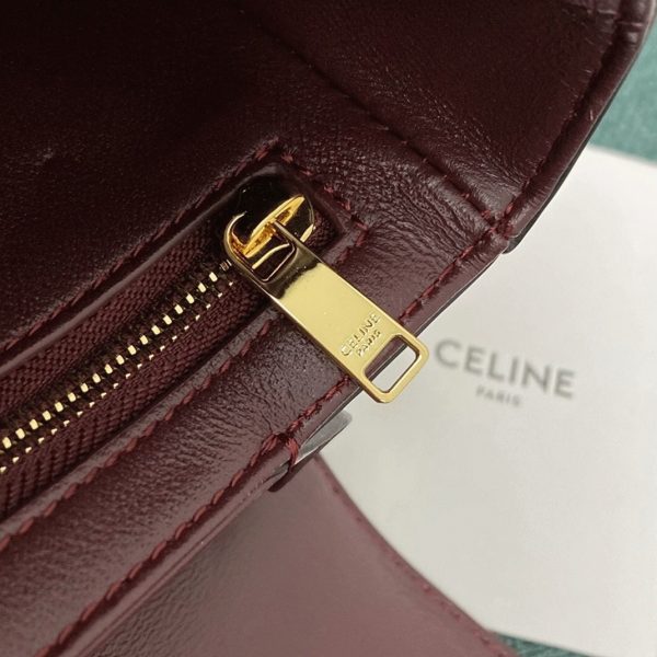 Faux Celine Triomphe Grand Sac en bordeaux – Image 8