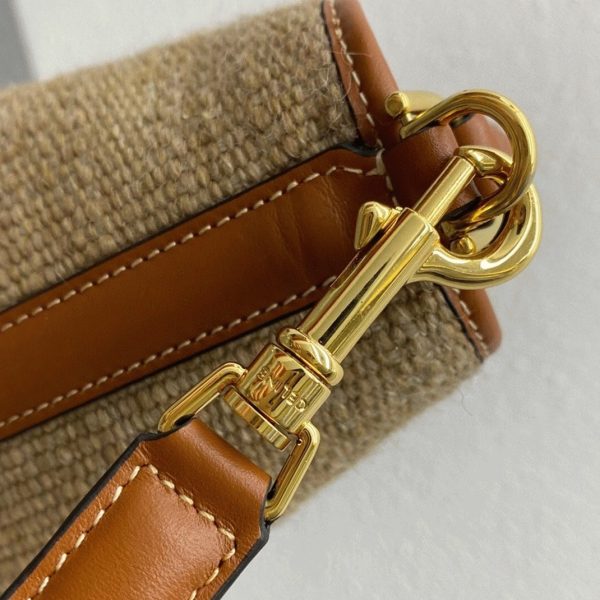 Réplique Celine Bucket 16 Sac en textile avec logo Céline – Image 7