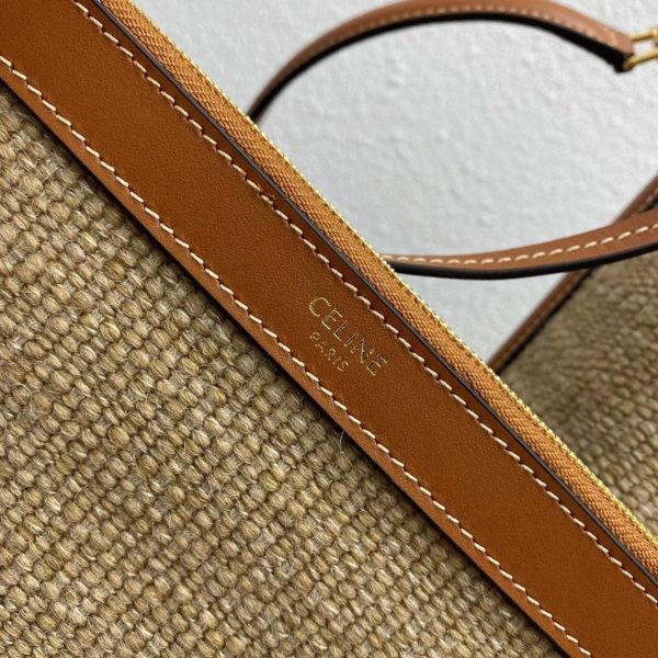 Réplique Celine Bucket 16 Sac en textile avec logo Céline – Image 6
