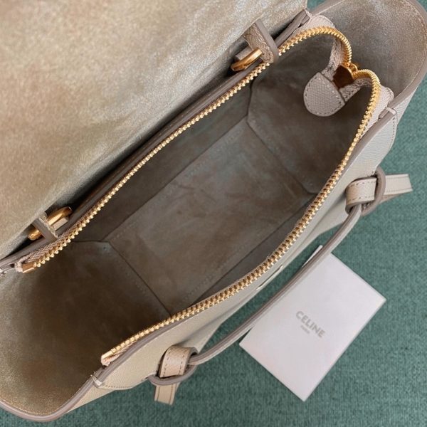 Contrefaçon Celine Belt Nano Sac en beige clair – Image 9