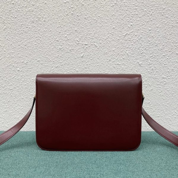 Faux Celine Triomphe Grand Sac en bordeaux – Image 7