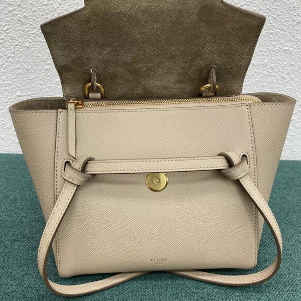 Contrefaçon Celine Belt Nano Sac en beige clair – Image 2