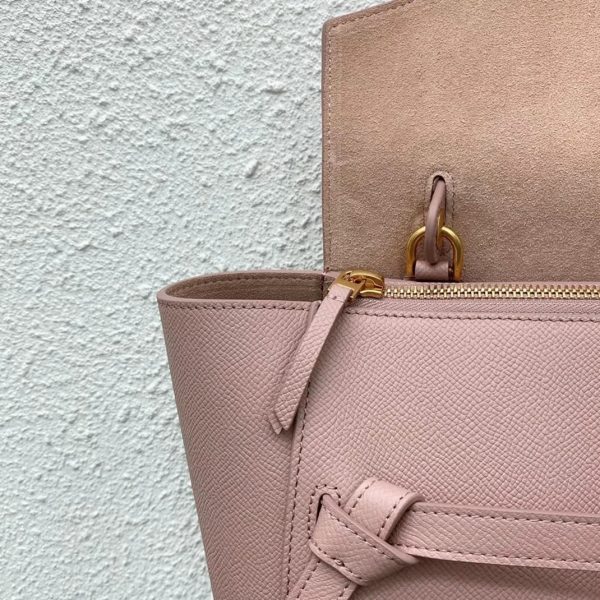 Imitation Celine Micro Belt Sac en rose vintage – Image 6
