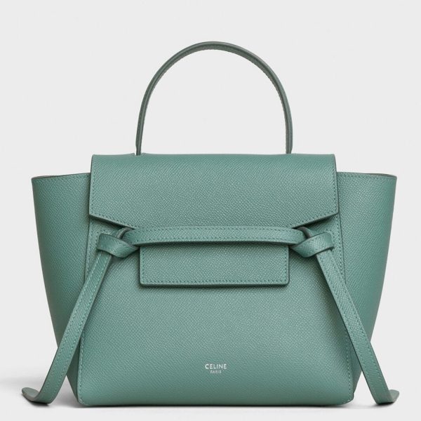 Faux Celine Belt Nano Sac en céladon