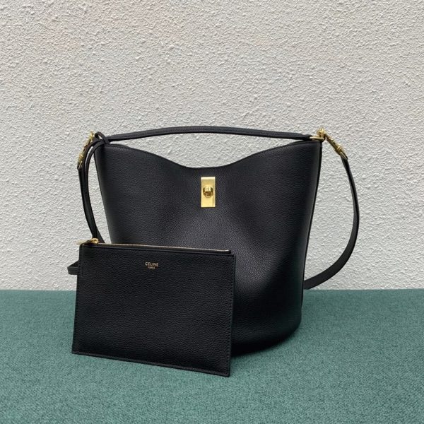 Réplique Celine Bucket 16 Sac en noir – Image 3