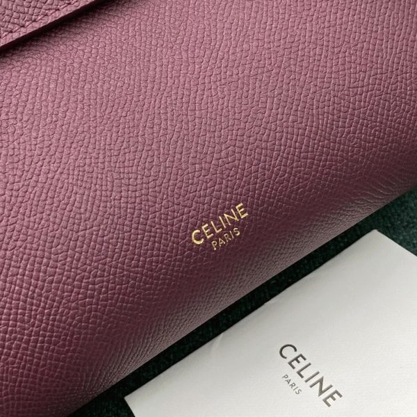 Faux Celine Belt Nano Sac en bordeaux – Image 7