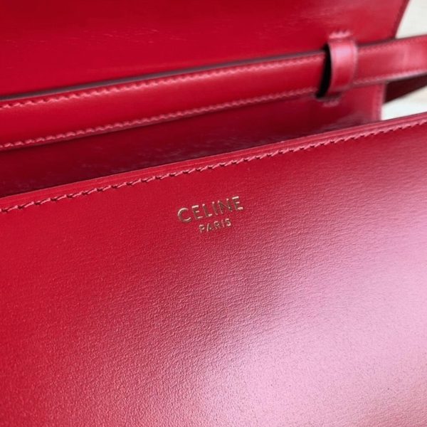 Réplique Celine Classic Box Moyen Sac en rouge – Image 2