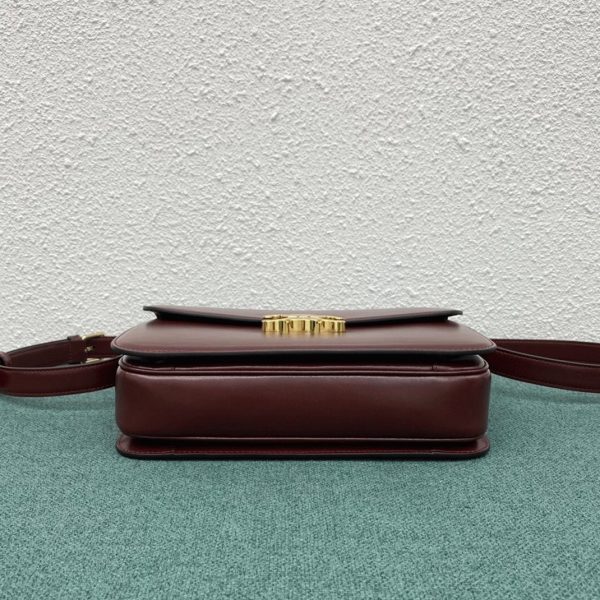 Faux Celine Triomphe Grand Sac en bordeaux – Image 5