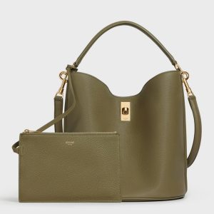 Faux Celine Bucket 16 Sac en olive foncé