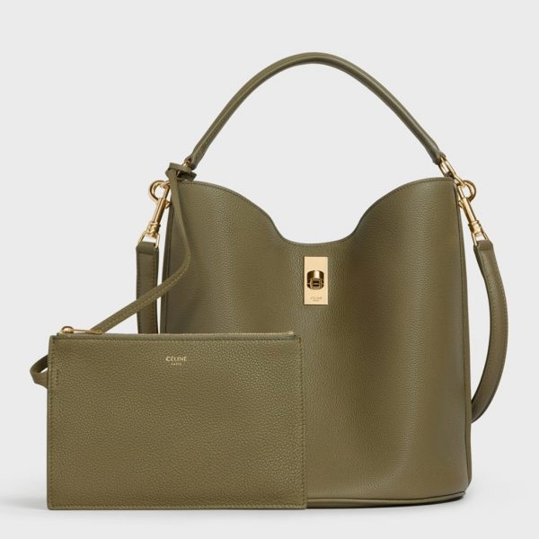 Faux Celine Bucket 16 Sac en olive foncé
