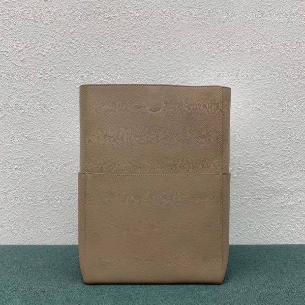 Réplique Celine Sangle Bucket Sac en taupe cuir de veau grainé – Image 3