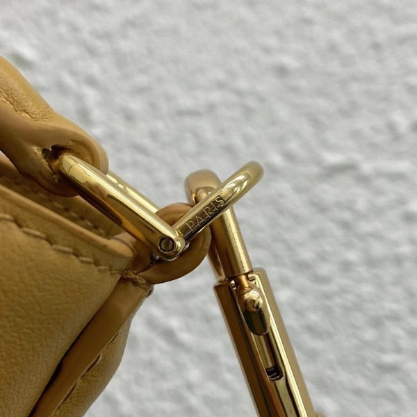 Contrefaçon Celine Bucket 16 Sac en jaune en cuir de veau souple – Image 8