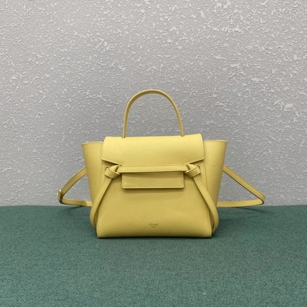 Faux Celine Belt Nano Sac en jaune – Image 5
