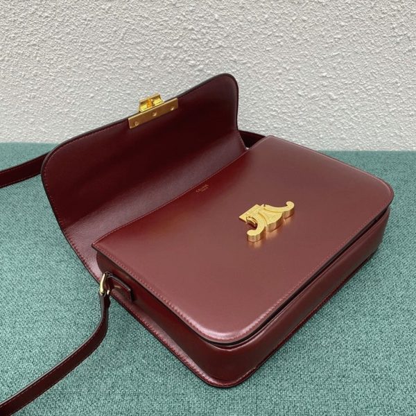 Faux Celine Triomphe Grand Sac en bordeaux – Image 3