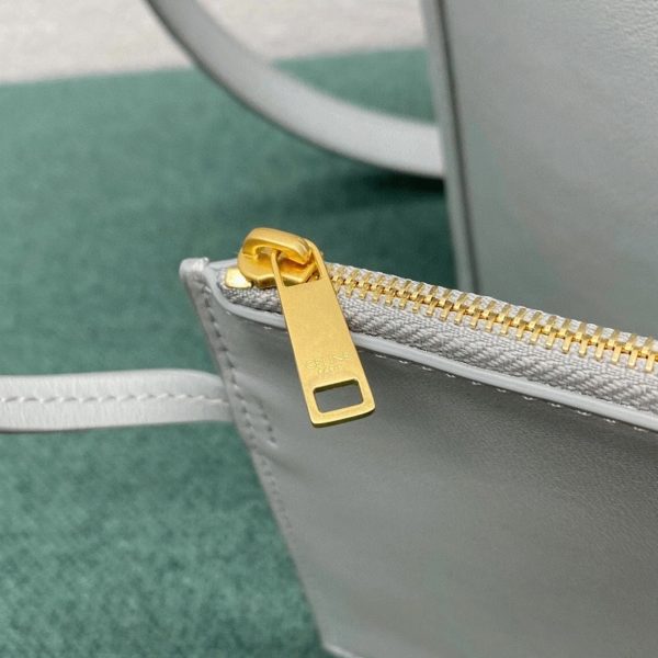 Faux Celine Bucket 16 Sac en minéral cuir de veau lisse – Image 9