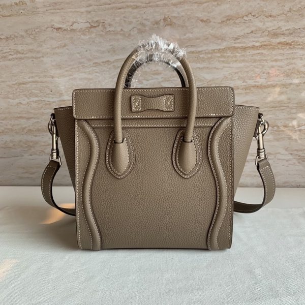 Faux Celine Nano Luggage Fourre-tout Sac en souris – Image 7