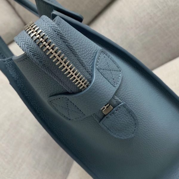Contrefaçon Celine Micro Luggage Fourre-tout Sac en bleu ardoise – Image 8