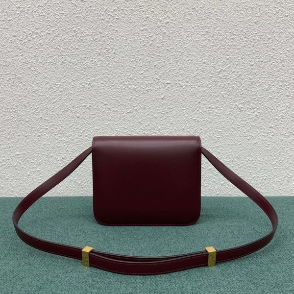 Faux Celine Classic Box Adolescent Sac en bourgogne – Image 10
