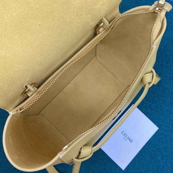 Faux Celine Belt Nano Sac en jaune – Image 3