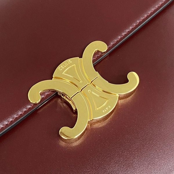 Faux Celine Triomphe Grand Sac en bordeaux – Image 12