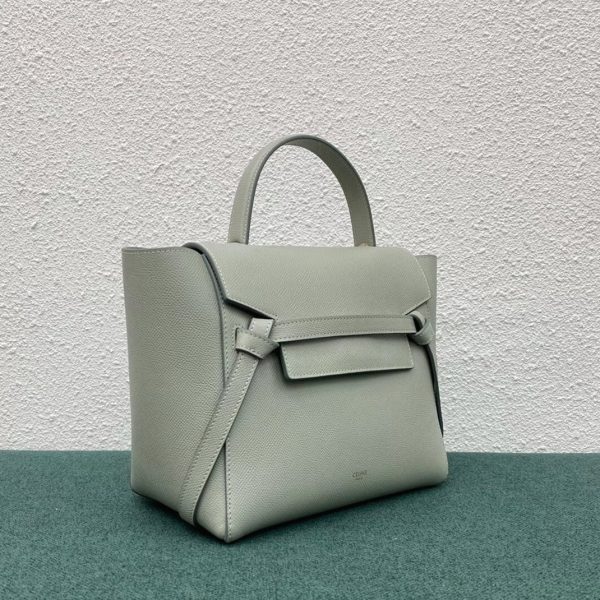 Contrefaçon Celine Micro Belt Sac en vert d'eau – Image 12