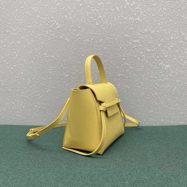 Faux Celine Belt Nano Sac en jaune – Image 2