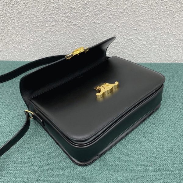 Contrefaçon Celine Triomphe Grand Sac en noir – Image 13