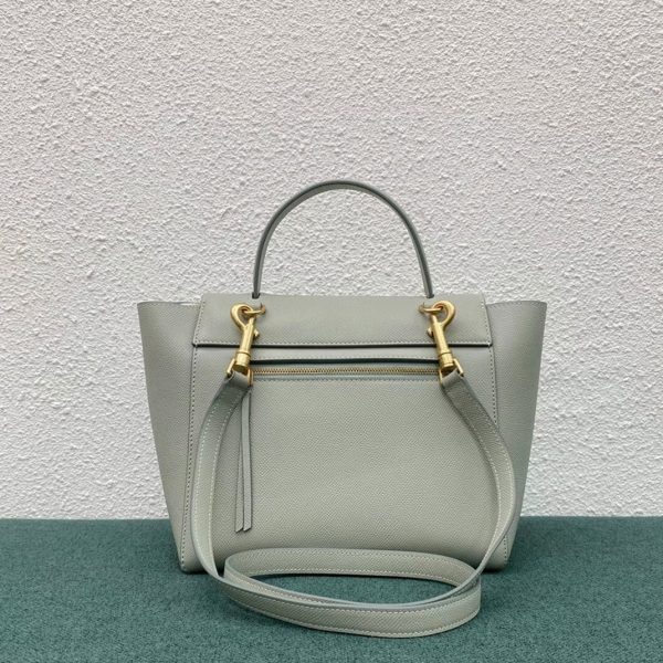 Contrefaçon Celine Micro Belt Sac en vert d'eau – Image 10