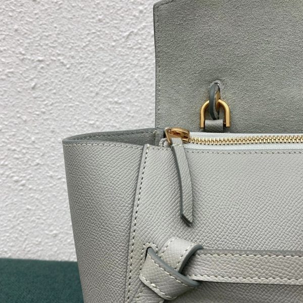 Contrefaçon Celine Micro Belt Sac en vert d'eau – Image 8