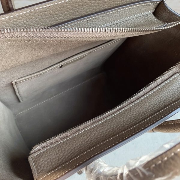 Faux Celine Nano Luggage Fourre-tout Sac en souris – Image 2