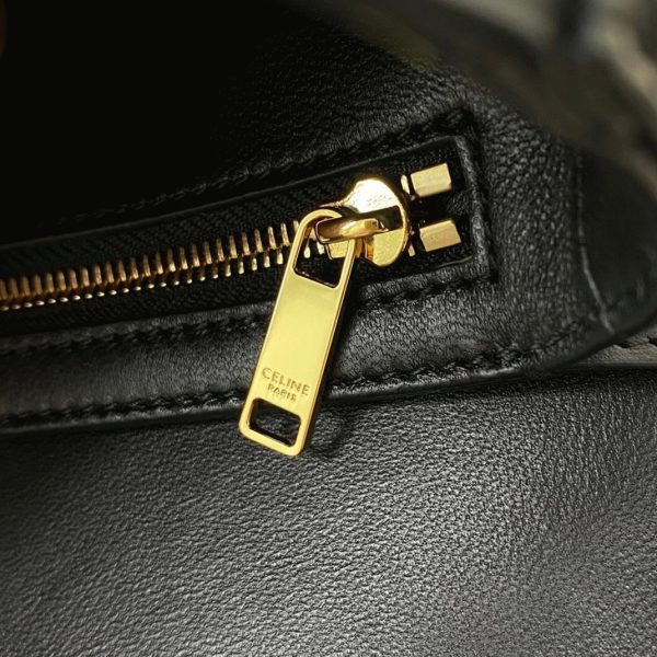 Contrefaçon Celine Triomphe Grand Sac en noir – Image 9