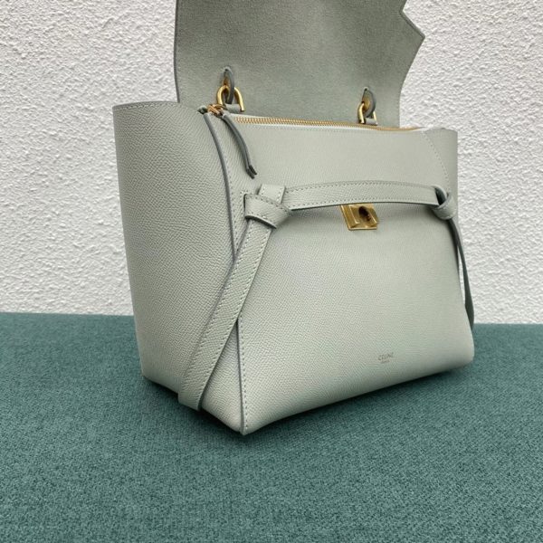 Contrefaçon Celine Micro Belt Sac en vert d'eau – Image 7