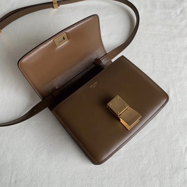 Faux Celine Classic Box Petit Sac en camel – Image 4
