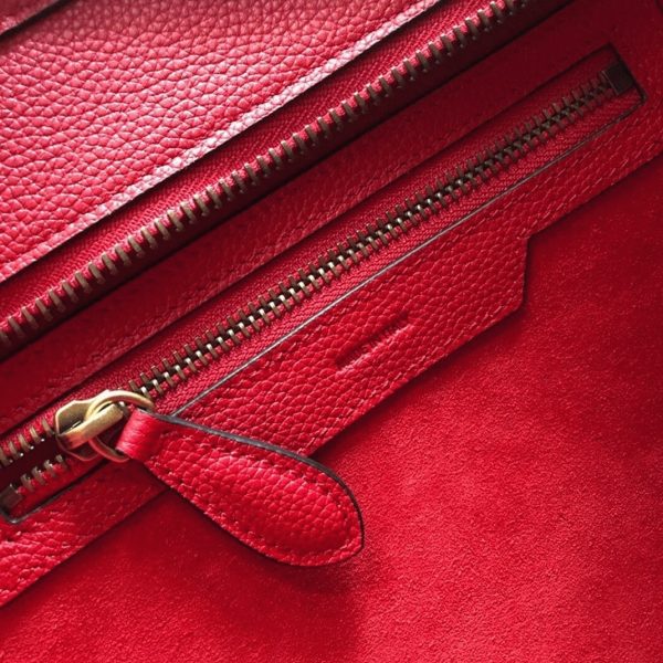 Faux Celine Micro Luggage Fourre-tout Sac en rouge – Image 3