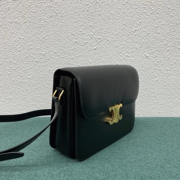 Contrefaçon Celine Triomphe Grand Sac en noir – Image 6