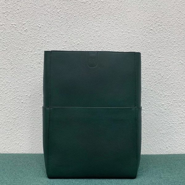 Contrefaçon Celine Sangle Bucket Sac en amazone cuir de veau grainé – Image 9