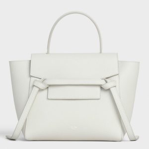 Contrefaçon Celine Belt Nano Sac en blanc