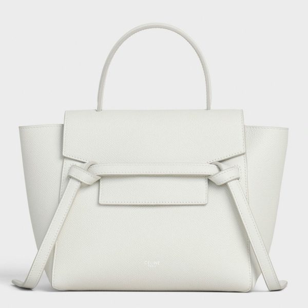 Contrefaçon Celine Belt Nano Sac en blanc