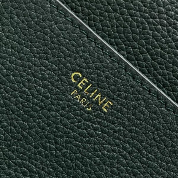 Contrefaçon Celine Sangle Bucket Sac en amazone cuir de veau grainé – Image 7