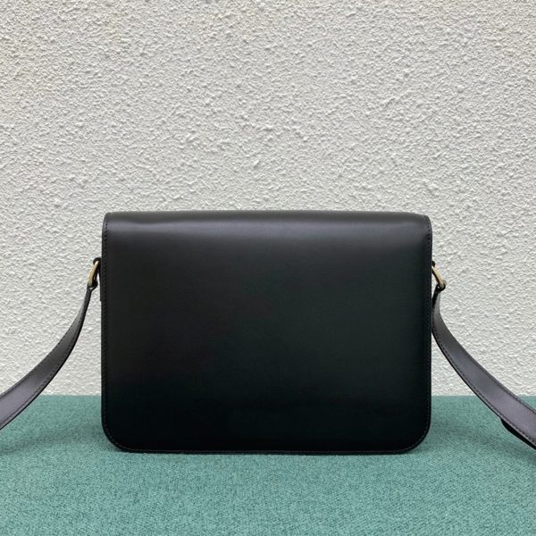 Contrefaçon Celine Triomphe Grand Sac en noir – Image 5