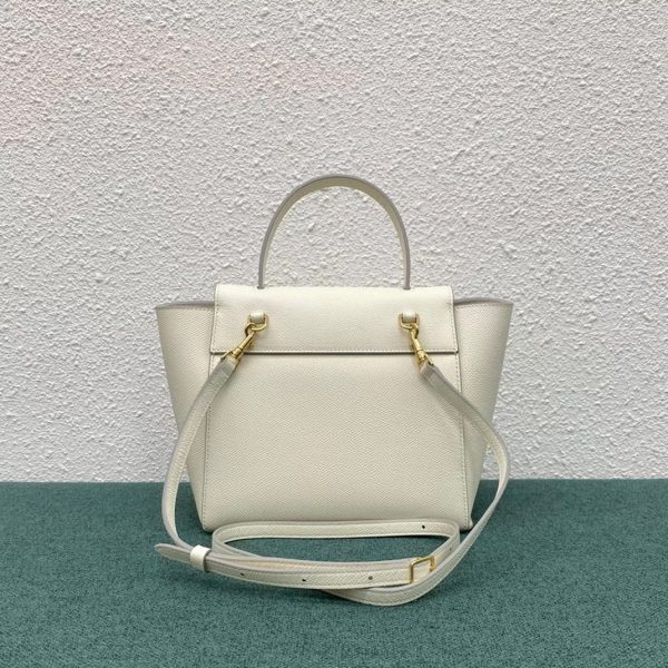 Contrefaçon Celine Belt Nano Sac en blanc – Image 3
