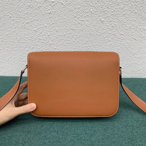 Faux Celine Triomphe Moyen Sac en marron – Image 13