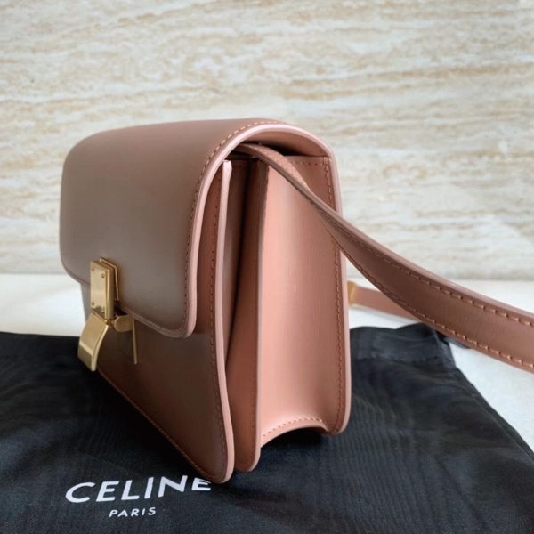 Faux Celine Classic Box Adolescent Sac en rose antique – Image 7