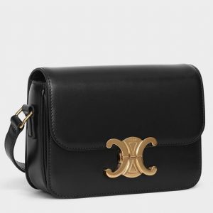 Contrefaçon Celine Triomphe Adolescent Sac en noir