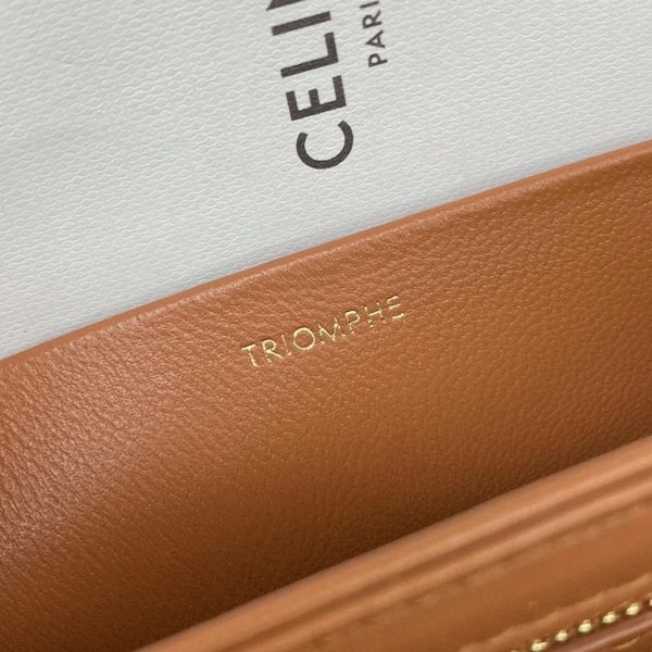 Faux Celine Triomphe Moyen Sac en marron – Image 9